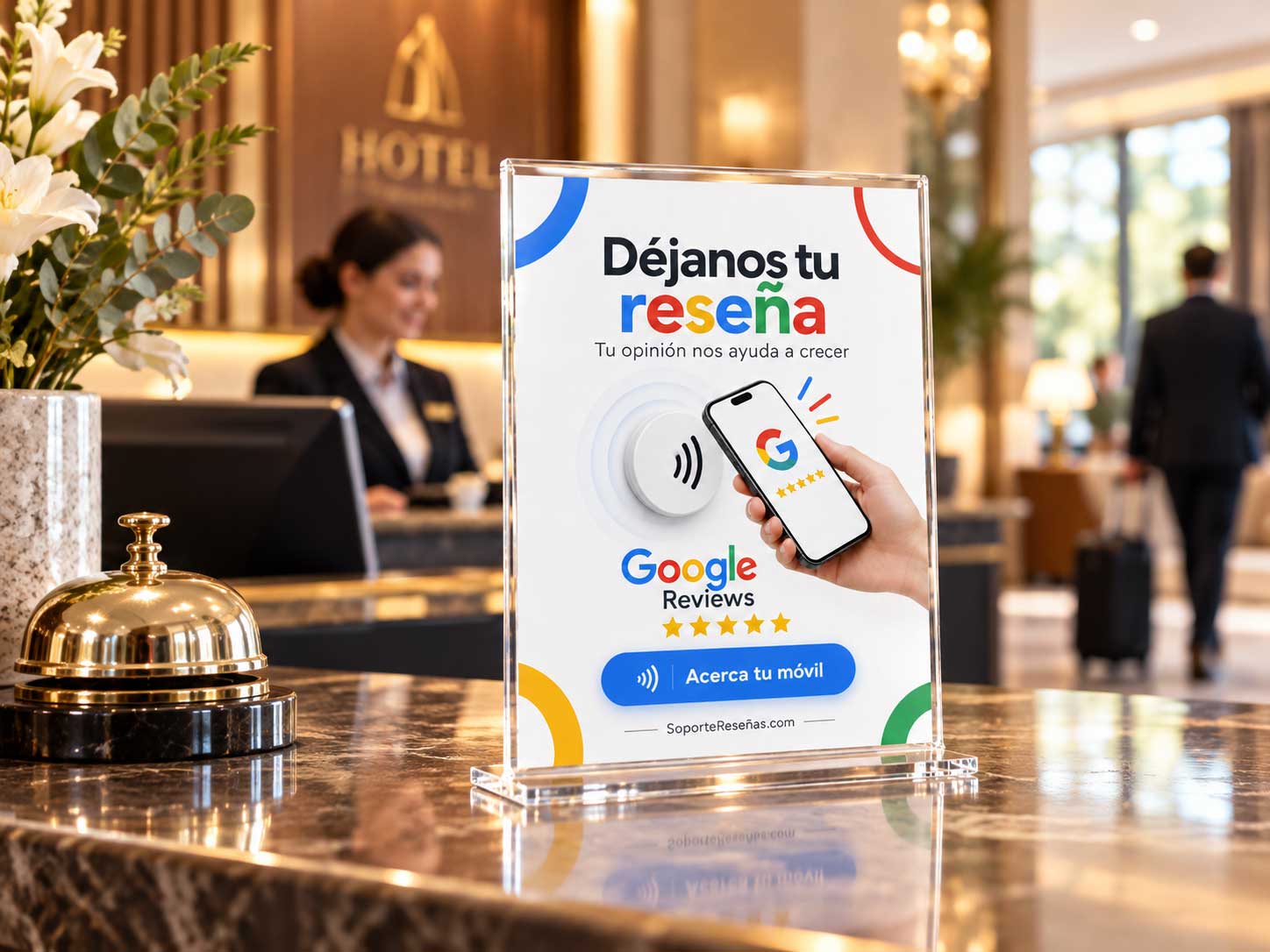 Soporte NFC para reseñas en Hoteles y alojamientos